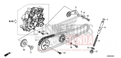 NOCKENWELLENKETTE/SPANNVORRICHTUNG MSX125E de 2014