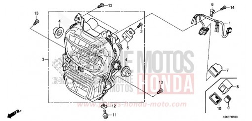 SCHEINWERFER MSX125G de 2016