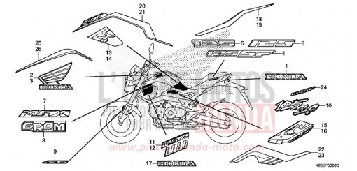 MARKE/STREIFEN MSX125G de 2016