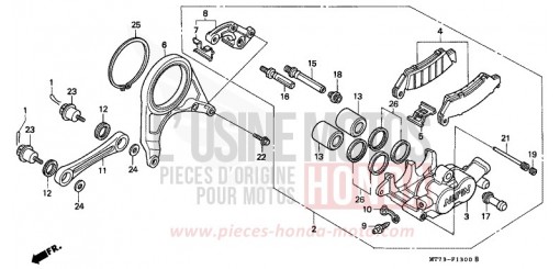 HINTERRAD-BREMSSATTEL NR750N de 1992