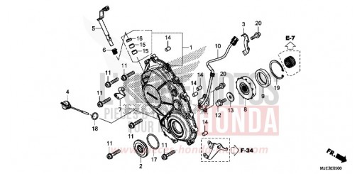 KURBELGEHAEUSEABDECKUNG CBR650FAE de 2014