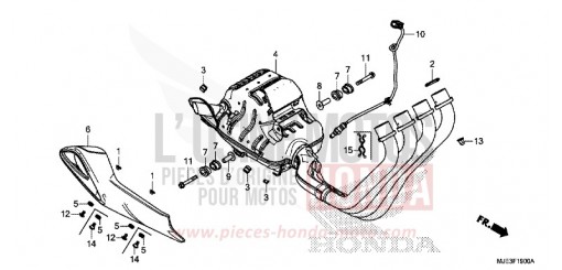 ABGAS-SCHALLDAEMPFER CBR650FAE de 2014