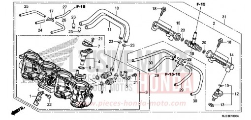 DROSSELKLAPPENGEHAEUSE CBR650FAE de 2014