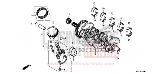 KURBELWELLE/KOLBEN CBR650FAE de 2014