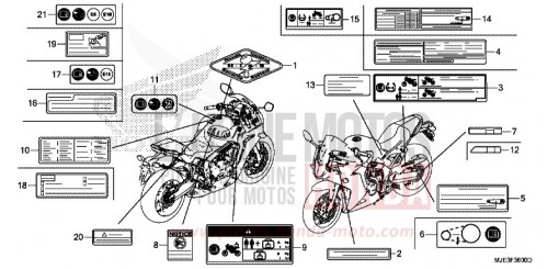 WARNETIKETT CBR650FAE de 2014