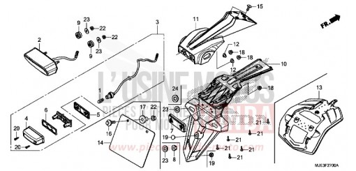 HECKLEUCHTE CBR650FAE de 2014