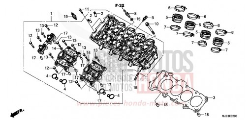 ZYLINDERKOPF CBR650FAE de 2014