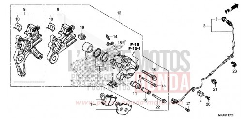 HINTERRAD-BREMSSATTEL NC750XAG de 2016