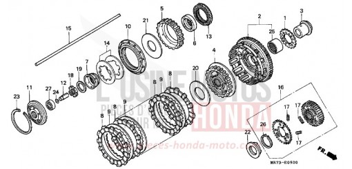 EMBRAYAGE VFR750RJ de 1988