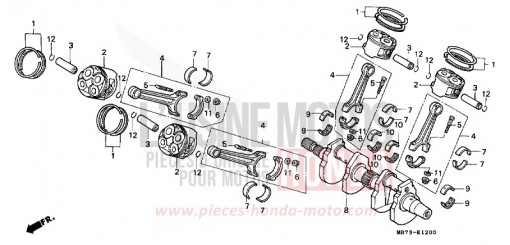 VILEBREQUIN/PISTON VFR750RJ de 1988