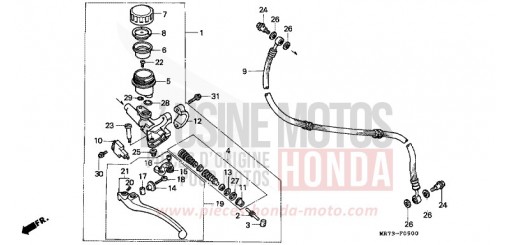 MAITRE-CYLINDRE VFR750RJ de 1988