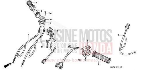 COMMUTATEUR/CABLE VFR750RK de 1989