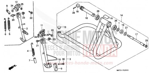 BEQUILLE VFR750RK de 1989