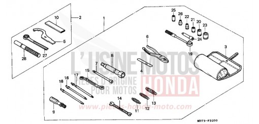 OUTILS VFR750RK de 1989