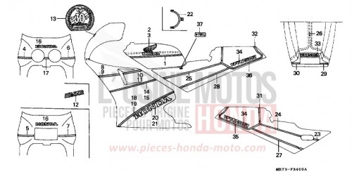 RAYURE/MARQUE VFR750RK de 1989