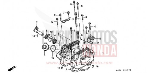 ZYLINDERKOPFDECKEL XR250R3 de 2003