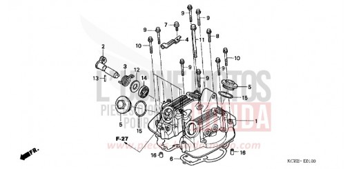 ZYLINDERKOPFDECKEL XR250R4 de 2004