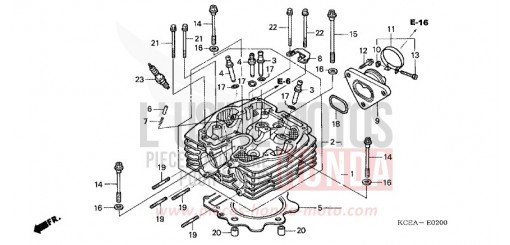 ZYLINDERKOPF XR250R4 de 2004