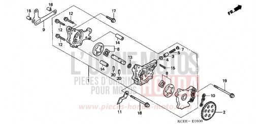 OELPUMPE XR250R4 de 2004