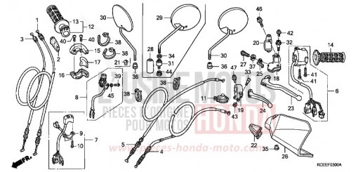 HEBELGRIFF/SCHALTER/KABEL XR250R4 de 2004