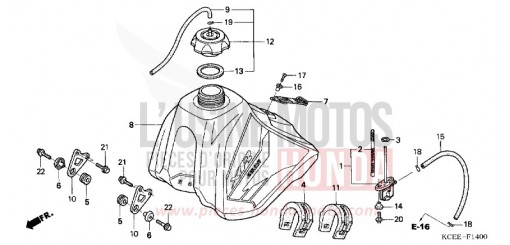 KRAFTSTOFFTANK XR250R4 de 2004