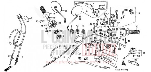 HEBELGRIFF/SCHALTER/KABEL XR250RE de 1984