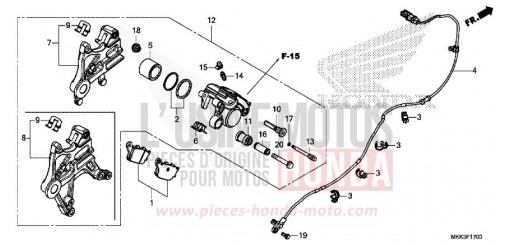 HINTERRAD-BREMSSATTEL CRF1000D2J de 2018