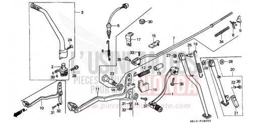 PEDAL/KICKSTARTER-ARM XR250RE de 1984