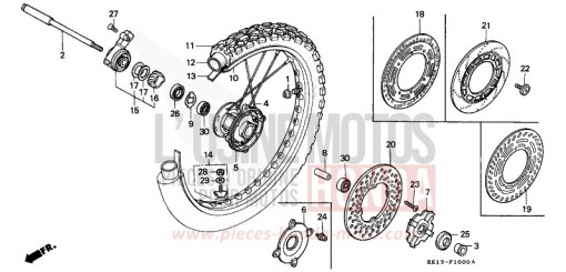 VORDERRAD XR250RF de 1985