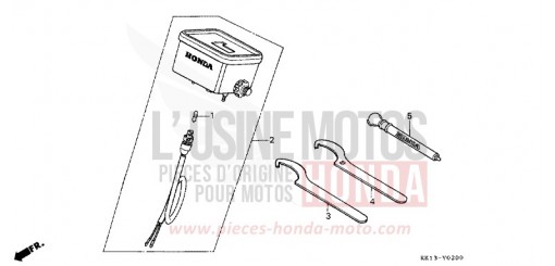 TAGESKILOMETERZAEHLER/GABELSCHLUESSEL XR250RF de 1985