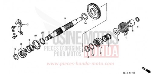 KICKSTARTERSPINDEL XR250RM de 1991