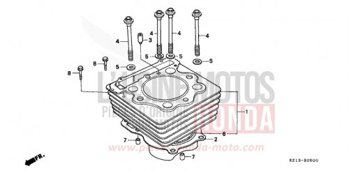 ZYLINDER XR250RN de 1992
