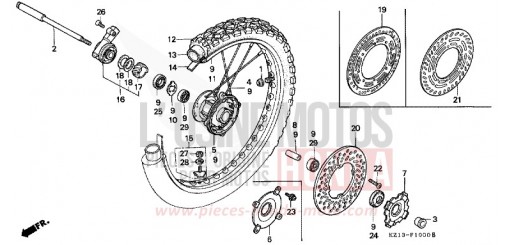 VORDERRAD XR250RN de 1992