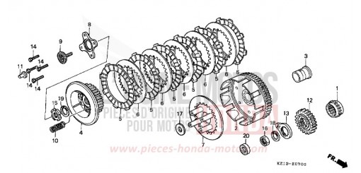 KUPPLUNG XR250RP de 1993