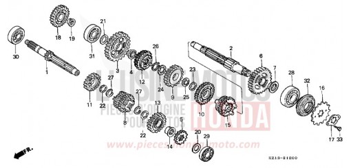 GETRIEBE XR250RP de 1993