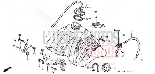 KRAFTSTOFFTANK XR250RP de 1993