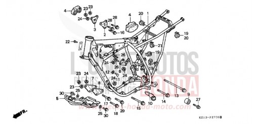 RAHMENKOERPER XR250RP de 1993