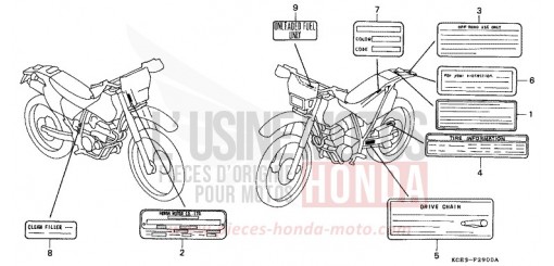 WARNETIKETT XR250RV de 1997