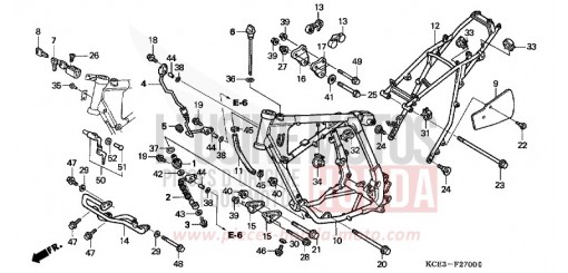 RAHMENKOERPER XR250RW de 1998