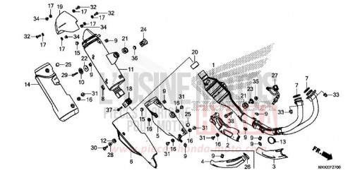 ABGAS-SCHALLDAEMPFER CRF1000D2K de 2019