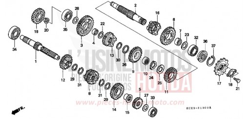 GETRIEBE XR250RY de 2000