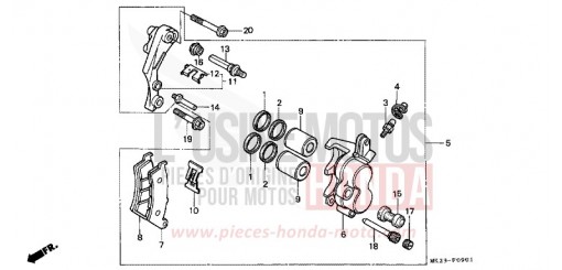 VORDERRAD-BREMSSATTEL XR600RM de 1991