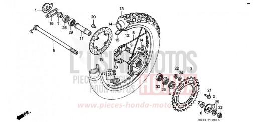 HINTERRAD XR600RM de 1991