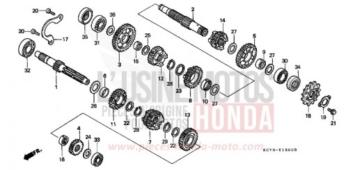 GETRIEBE XR400R1 de 2001