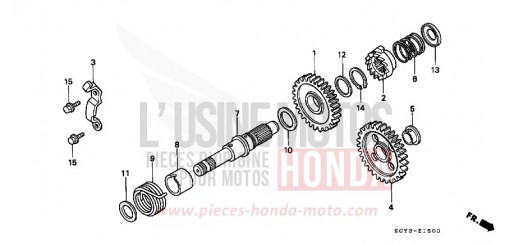 KICKSTARTERSPINDEL XR400R1 de 2001