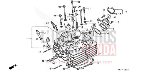 ZYLINDERKOPF XR600RN de 1992