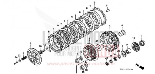 KUPPLUNG XR600RN de 1992