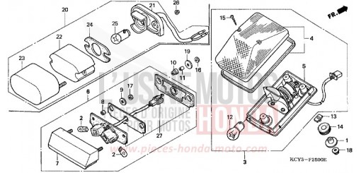 HECKLEUCHTE XR400R2 de 2002