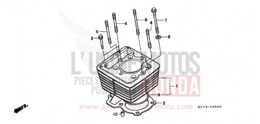 ZYLINDER XR400R3 de 2003