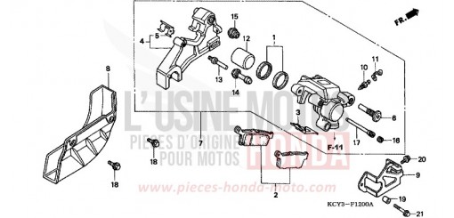 HINTERRAD-BREMSSATTEL XR400R3 de 2003